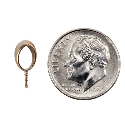 Bronze Embeddable - Pendant Bail with dime