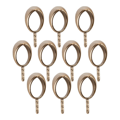 Bronze Embeddable - Pendant Bail x 10