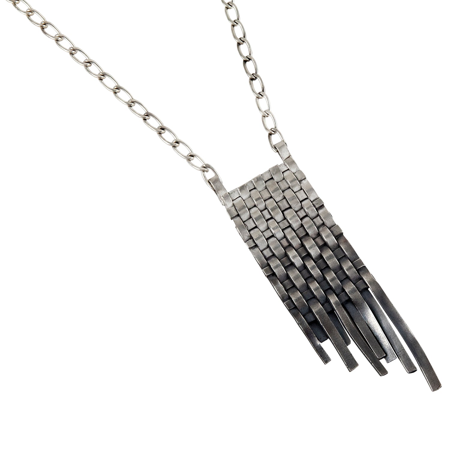 EZ960® Sterling Silver Clay basket weave pendant