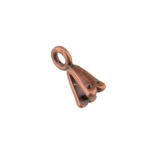 Copper Plate Pinch Bail - Triangle Pkg/3