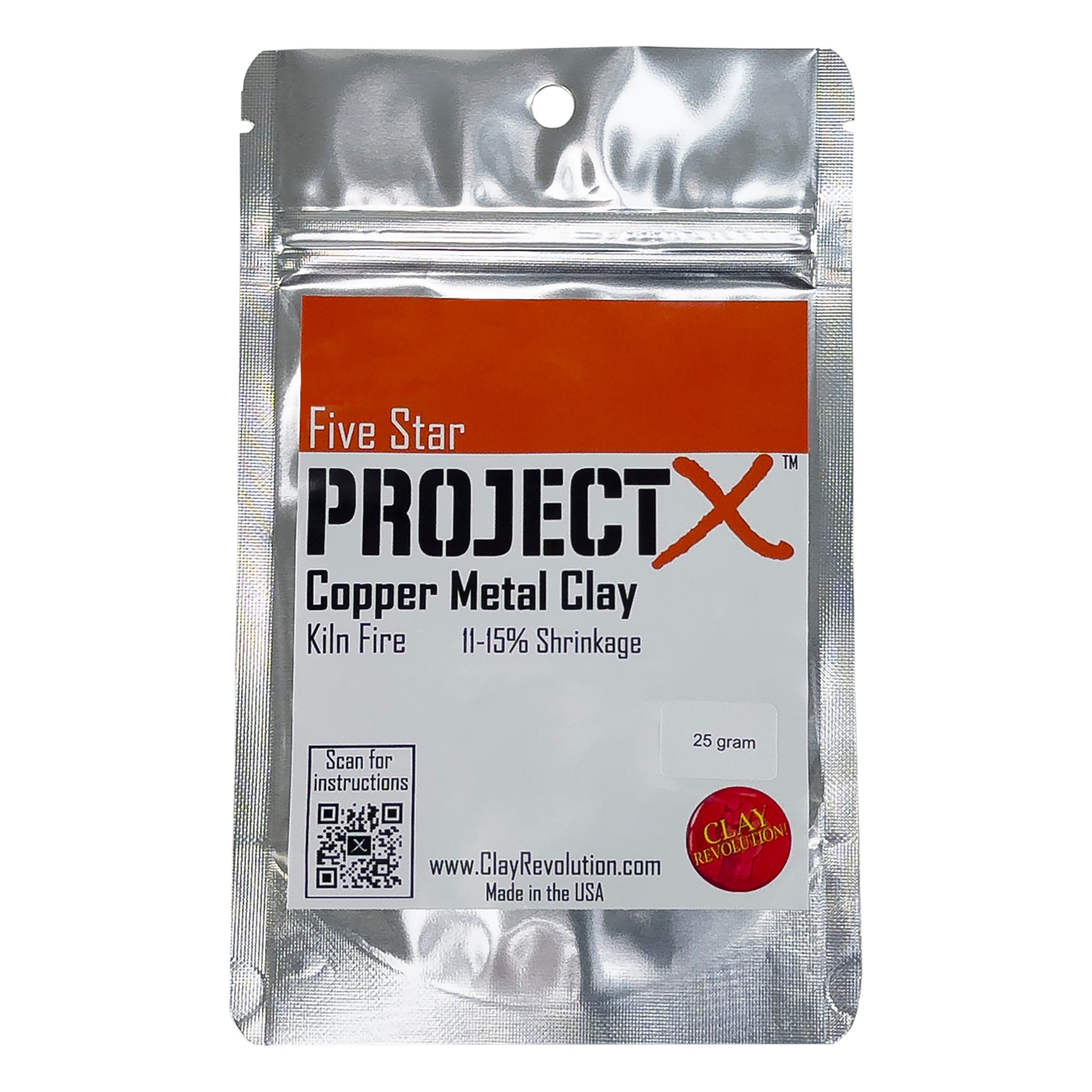 25 gm package of Five Star Project X Copper Clay