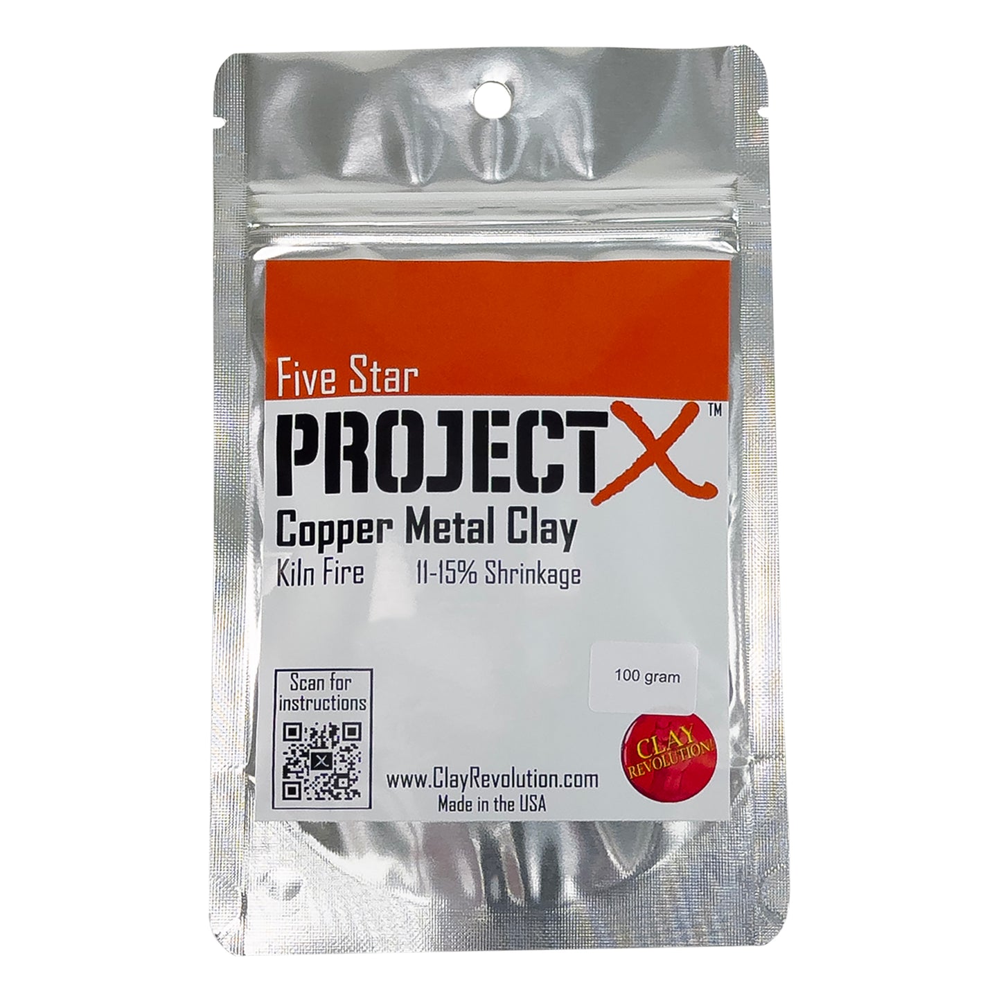 100gm package of Five Star Project X Copper Clay