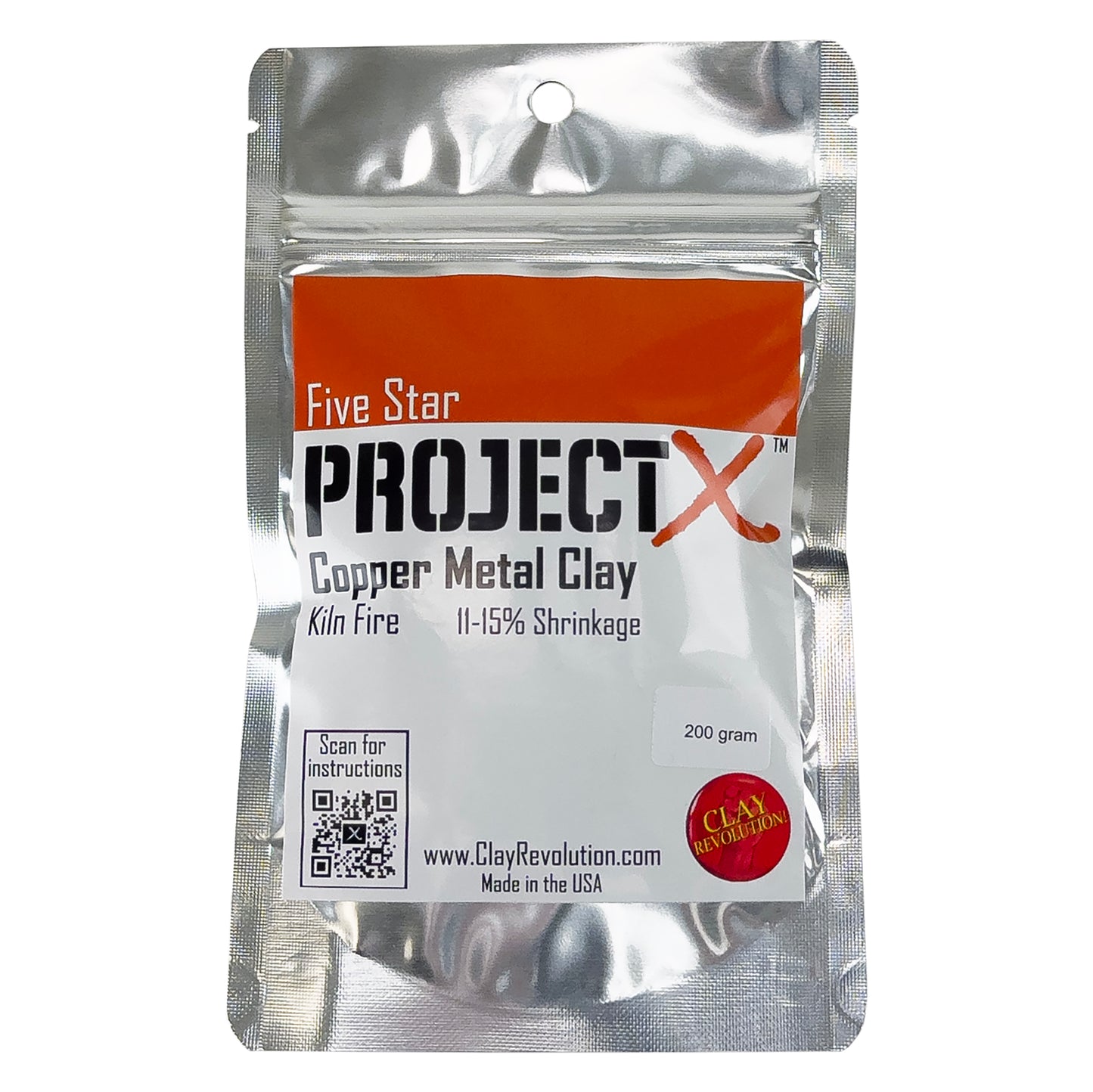 200 gm package of Five Star Project X Copper Clay