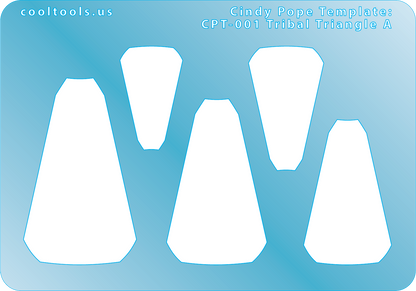 blue plastic Cindy Pope Template - Tribal Triangle
