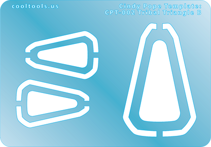 blue plastic Cindy Pope Template - Tribal Triangle C