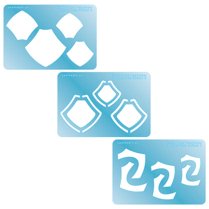 blue plastic Cindy Pope Template - New Shield set