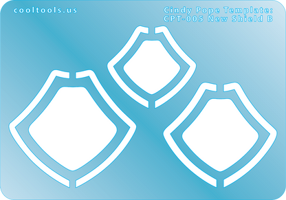 blue plastic Cindy Pope Template - New Shield B