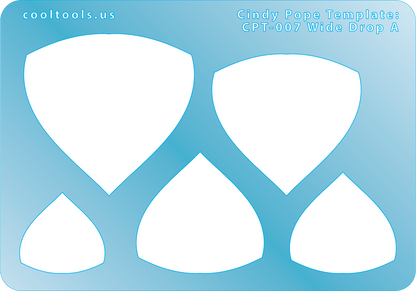 blue plastic Cindy Pope Template - Wide Drop A