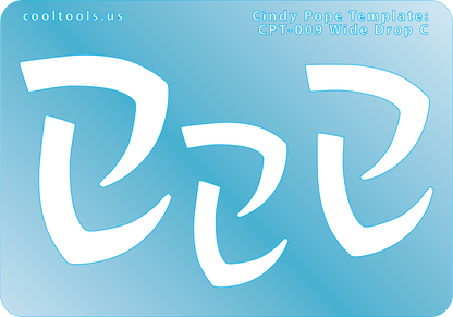 blue plastic Cindy Pope Template - Wide Drop C