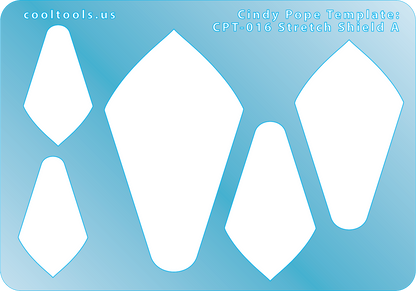 Blue plastic Cindy Pope Template - Stretch Shield A