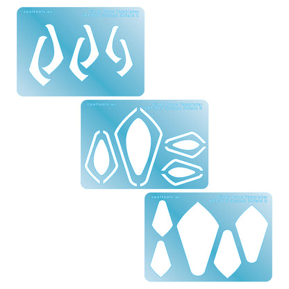 blue plastic Cindy Pope Template - Stretch Shield set
