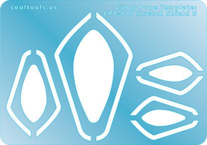 Blue plastic Cindy Pope Template - Stretch Shield B