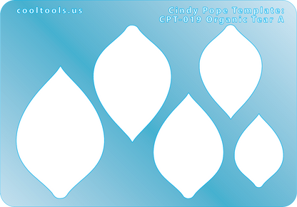 blue plastic Cindy Pope Template - Organic Tear A