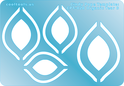 blue plastic Cindy Pope Template - Organic Tear B