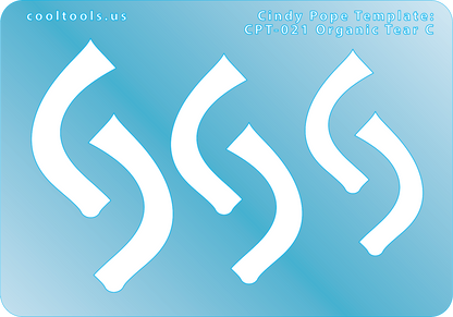 blue plastic Cindy Pope Template - Organic Tear C