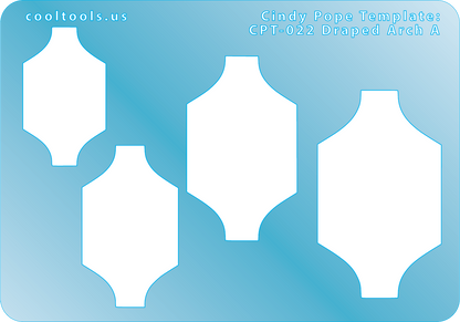 blue plastic Cindy Pope Template - Draped Arch A