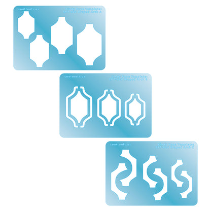 blue plastic Cindy Pope Template - Draped Arch set