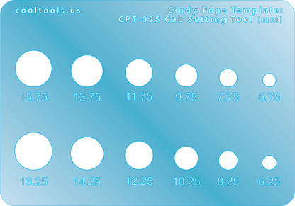 blue plastic Cindy Pope Template - Cab Setting Tool