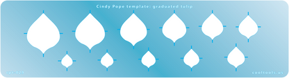 blue plastic Cindy Pope Template - Graduated Tulip
