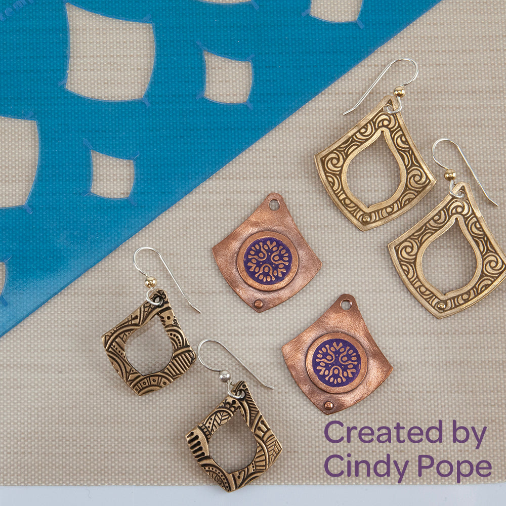 Cindy Pope Template - Graduated Chandelier copper and bronze earrings