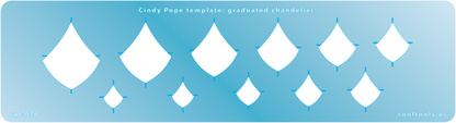 blue plastic Cindy Pope Template - Graduated Chandelier 