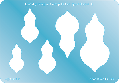 blue plastic Cindy Pope Template - Goddess A
