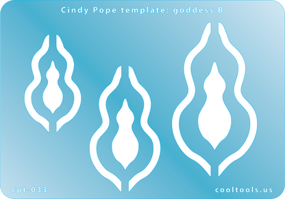blue plastic Cindy Pope Template - Goddess B