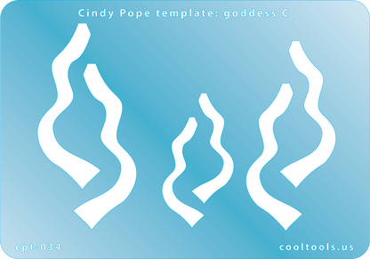 blue plastic Cindy Pope Template - Goddess C