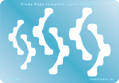 blue plastic Cindy Pope Template - Aztec Curves C