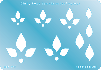 blue plastic Cindy Pope Template - Leaf Cutout