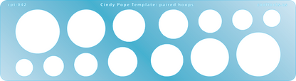 blue plastic Cindy Pope Template - Paired Hoops