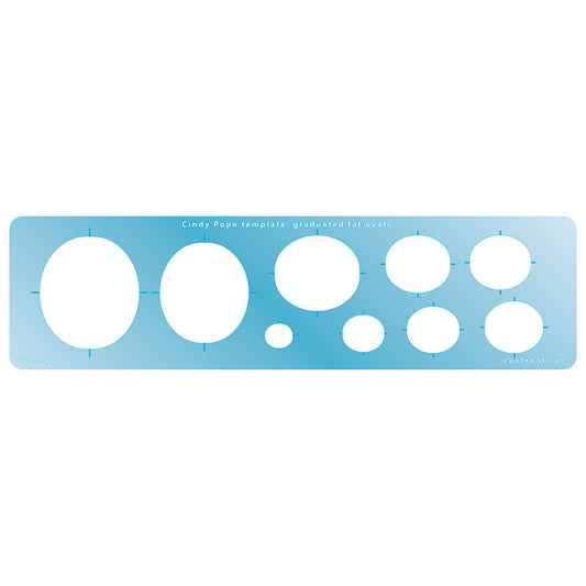 blue plastic Cindy Pope Template - Graduated Fat Ovals