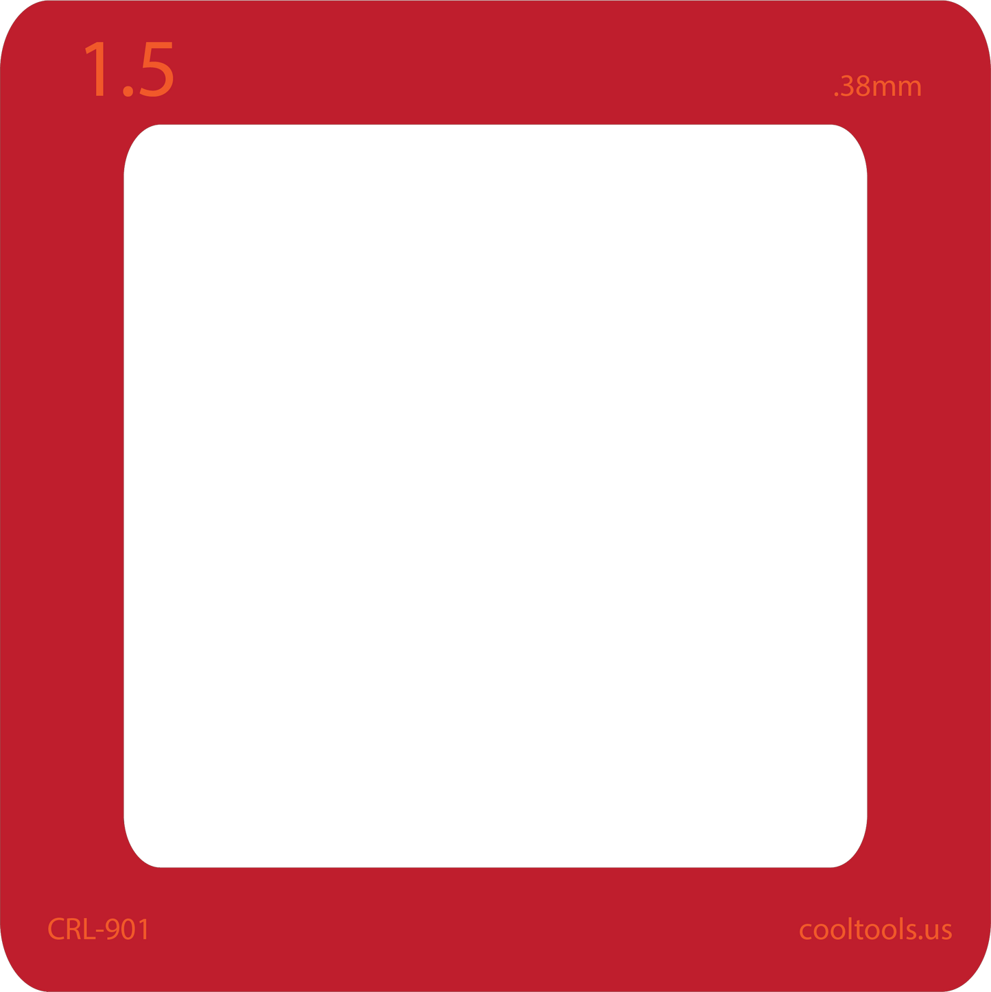 red 1.5 card curio rolling frame