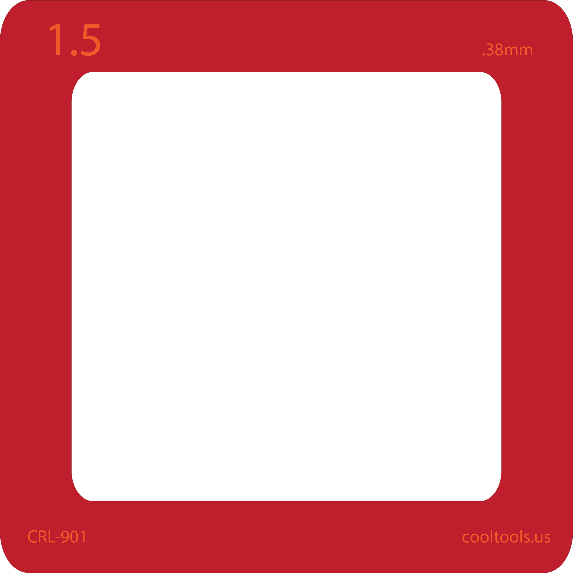 red 1.5 card curio rolling frame