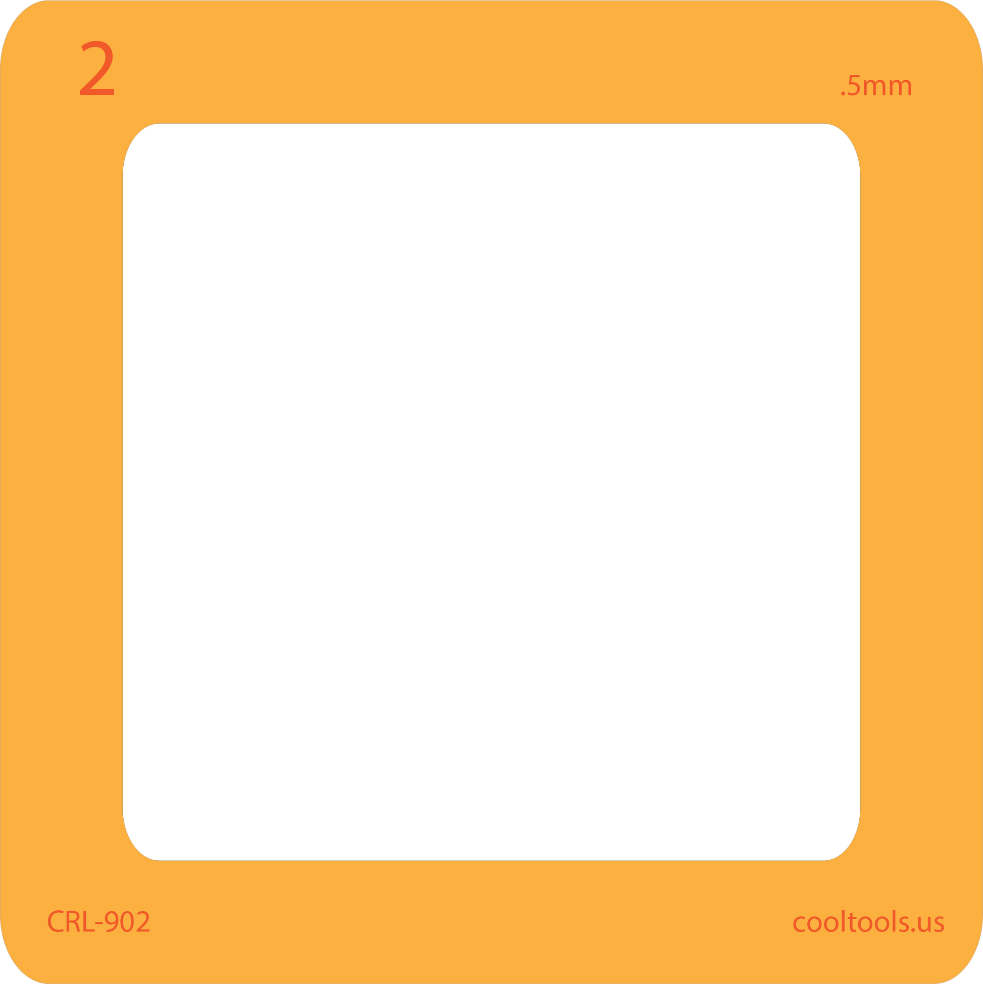 orange 2 card curio rolling frame