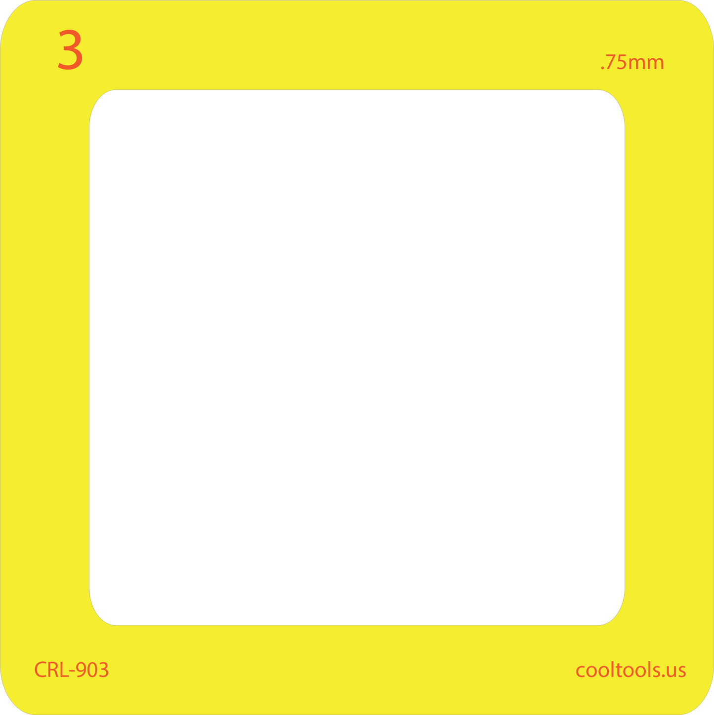 yellow 3 card curio rolling frame