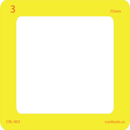 yellow 3 card curio rolling frame