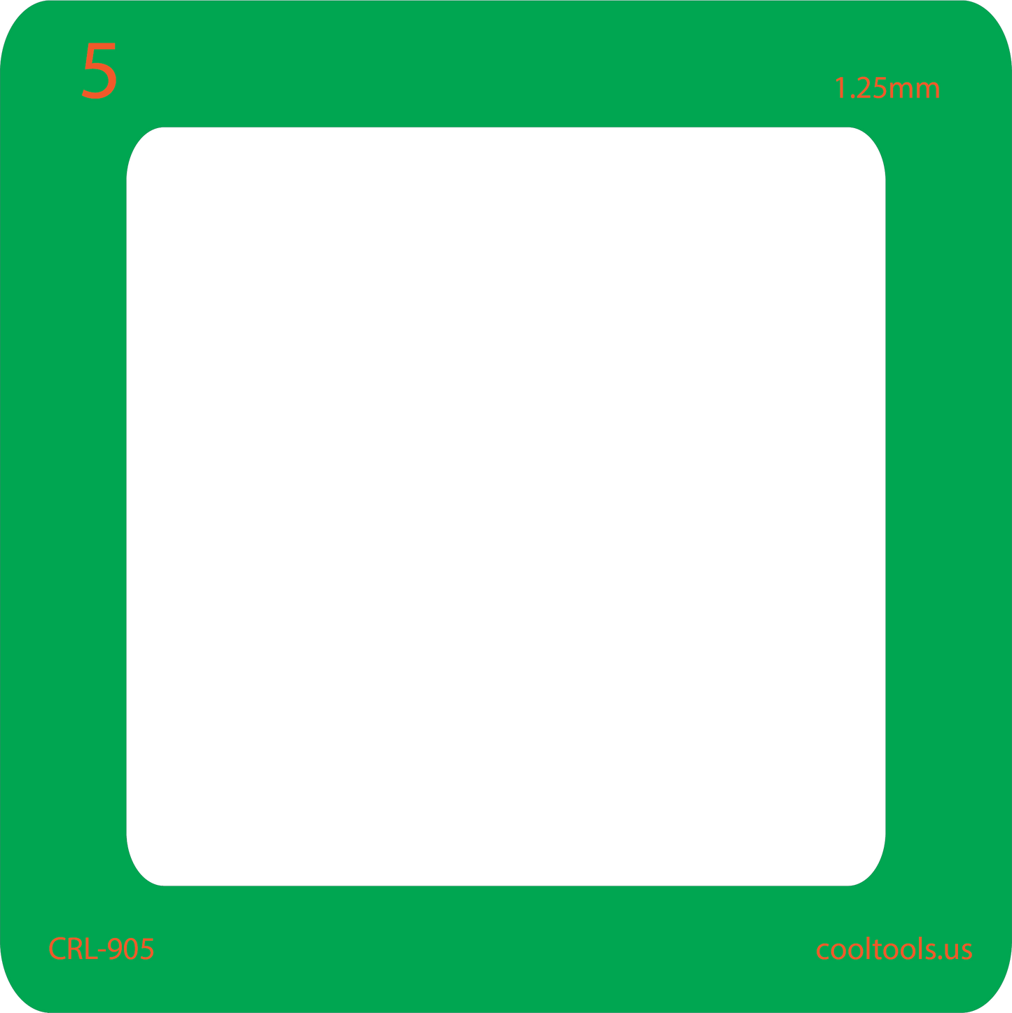 green 5 card curio rolling frame