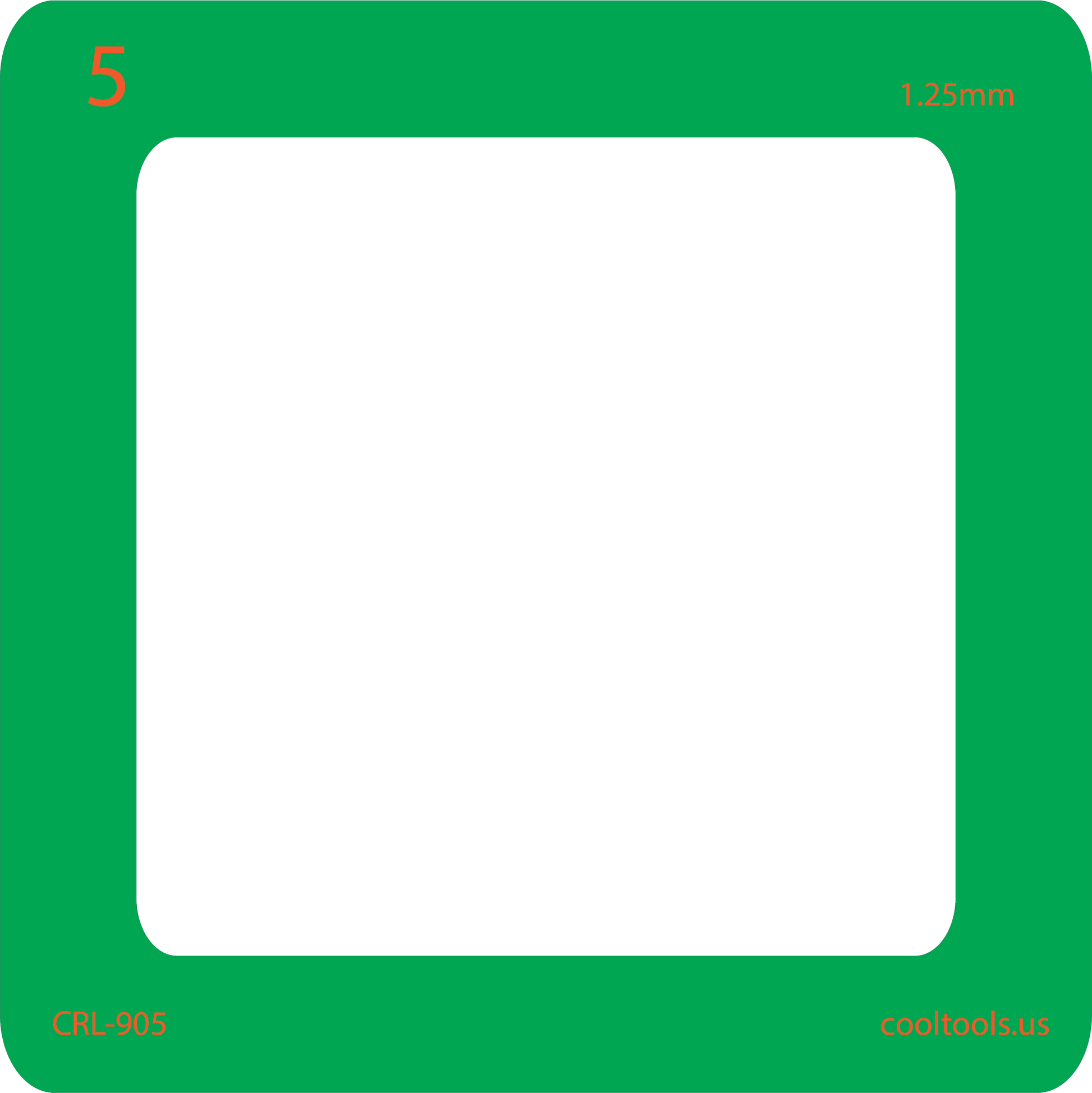 green 5 card curio rolling frame