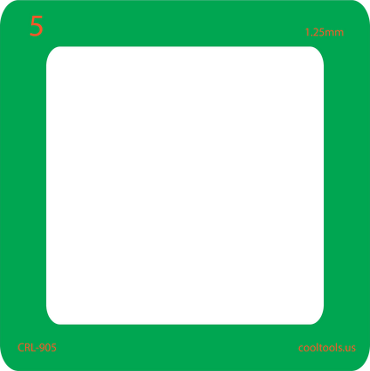 green 5 card curio rolling frame