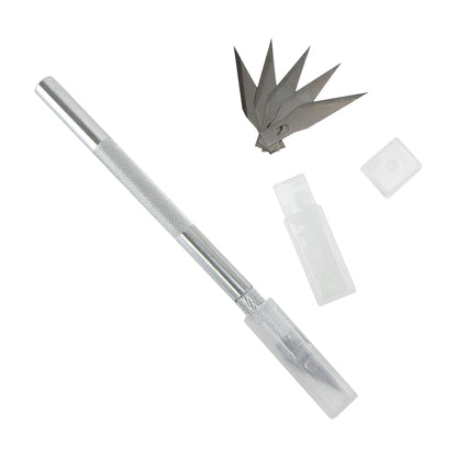 Steel Carving Knife&nbsp;

Extra sharp steel carving knife used to cut, trim,&nbsp;carve and shape metal clay or polymer clay. Lightweight handle with comfort grip. Easily swap the blades out. 2 Extra blades included.