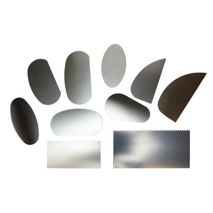 Clay Scraper Set - Stainless Steel - Set of 10