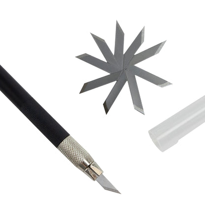 Scalpel with 10 Blades -  Black