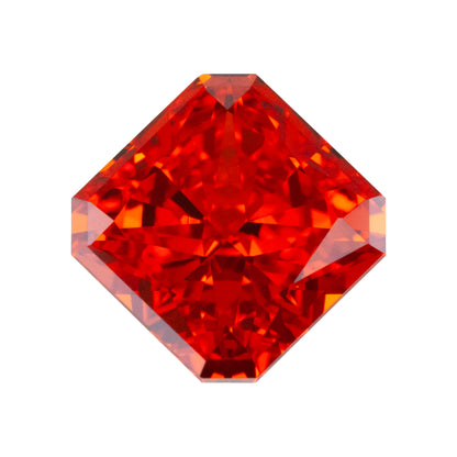 Cubic Zirconia - Ice Flower Cut - Padparadscha - Asscher