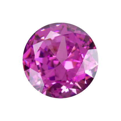 Cubic Zirconia - Ice Flower Cut - Fancy Pink - Round