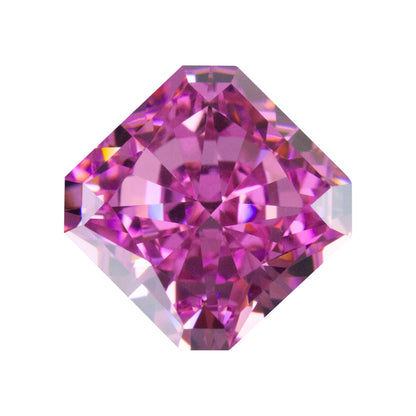 Cubic Zirconia - Ice Flower Cut - Fancy Pink - Asscher