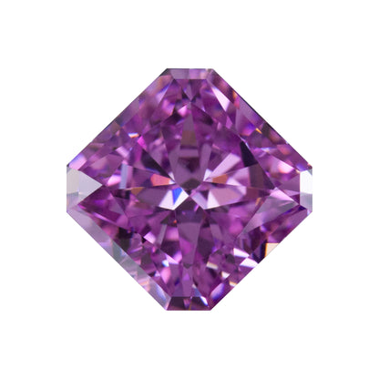 Cubic Zirconia - Ice Flower Cut - Fancy Purple - Asscher
