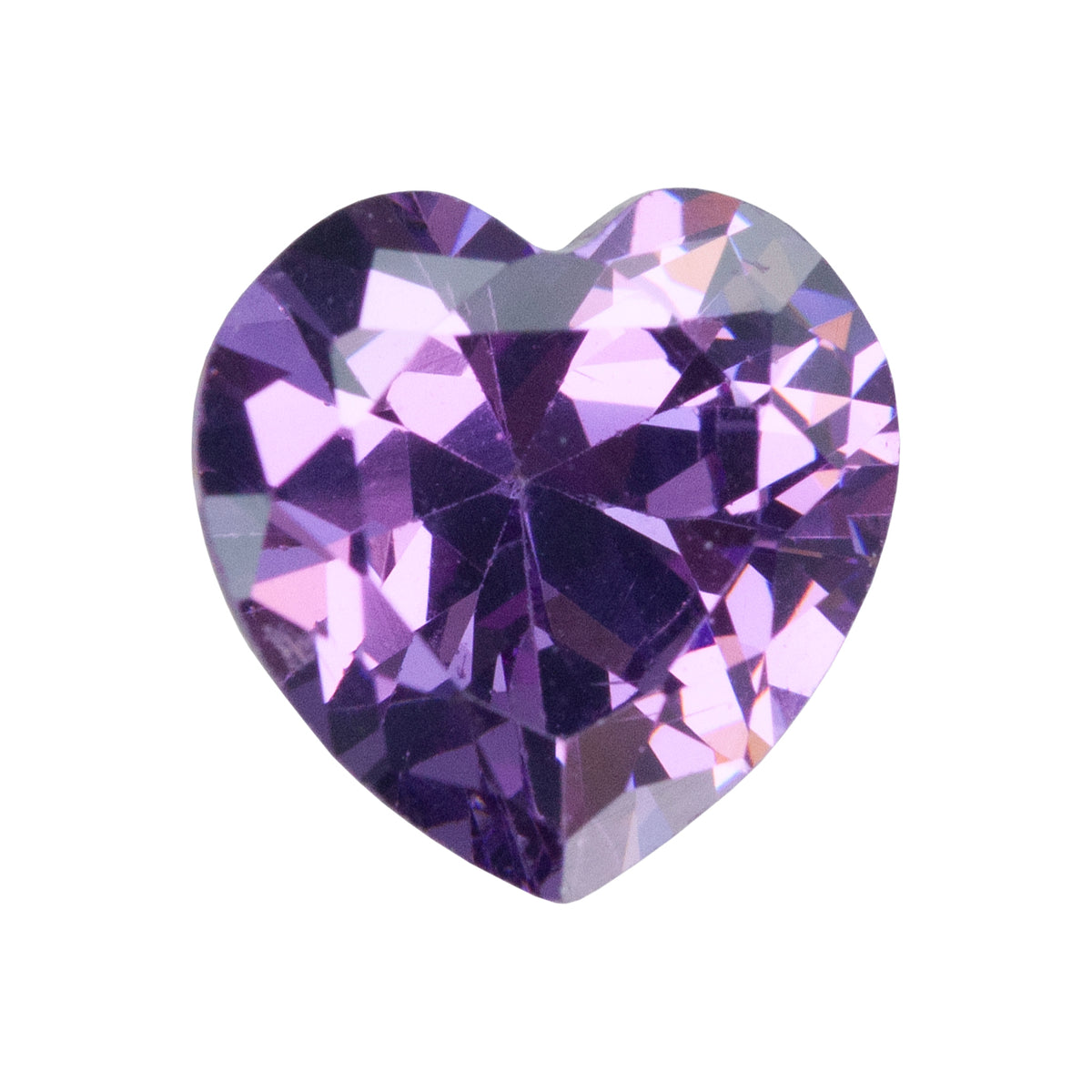 Cubic Zirconia - Amethyst - Heart