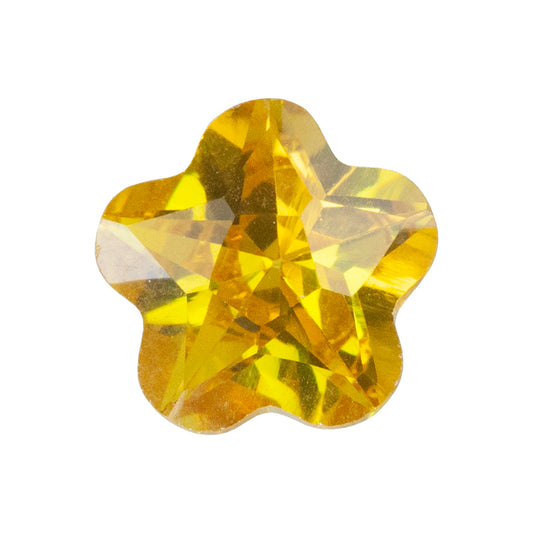 Cubic Zirconia - Yellow Diamond - Flower
