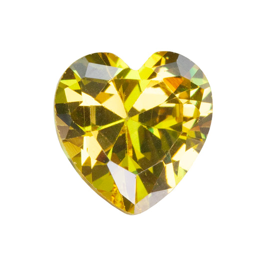 Cubic Zirconia - Yellow Diamond - Heart